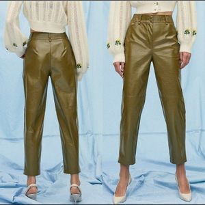 Le Fou Funk Glossy Vinyl Avocado Green Pant 00